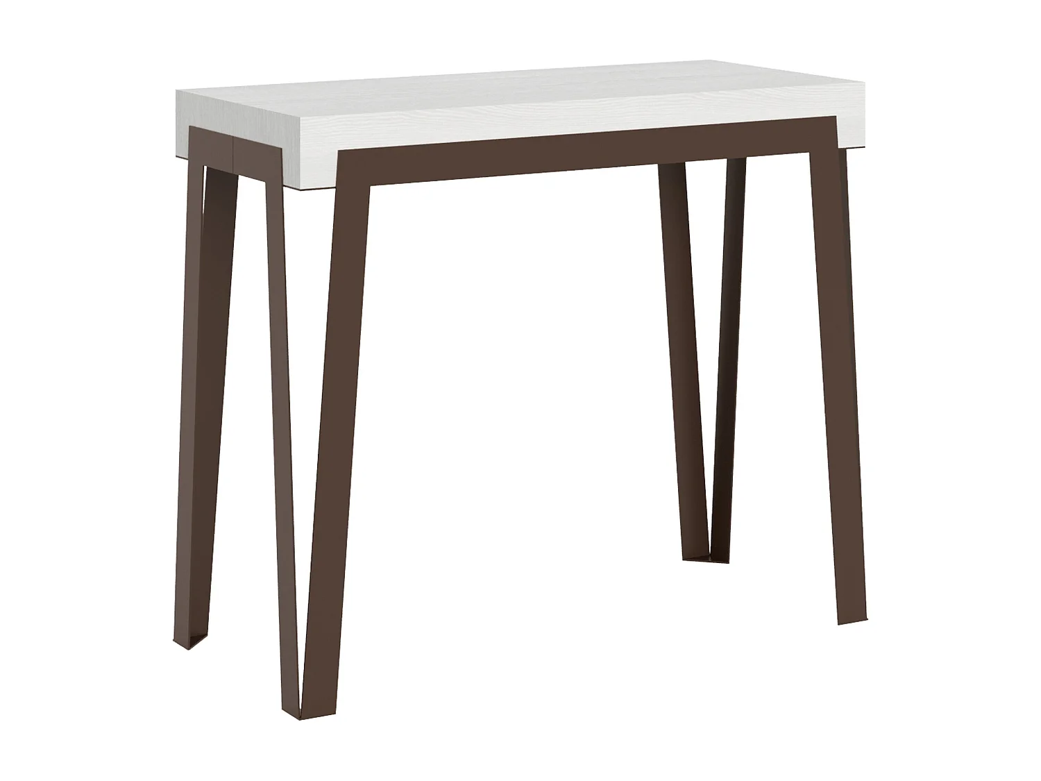 Konsola rozkładana 90x40/196 cm Rio Small Premium Struktura białego jesionu rdzy 1315805 - obrazek 1