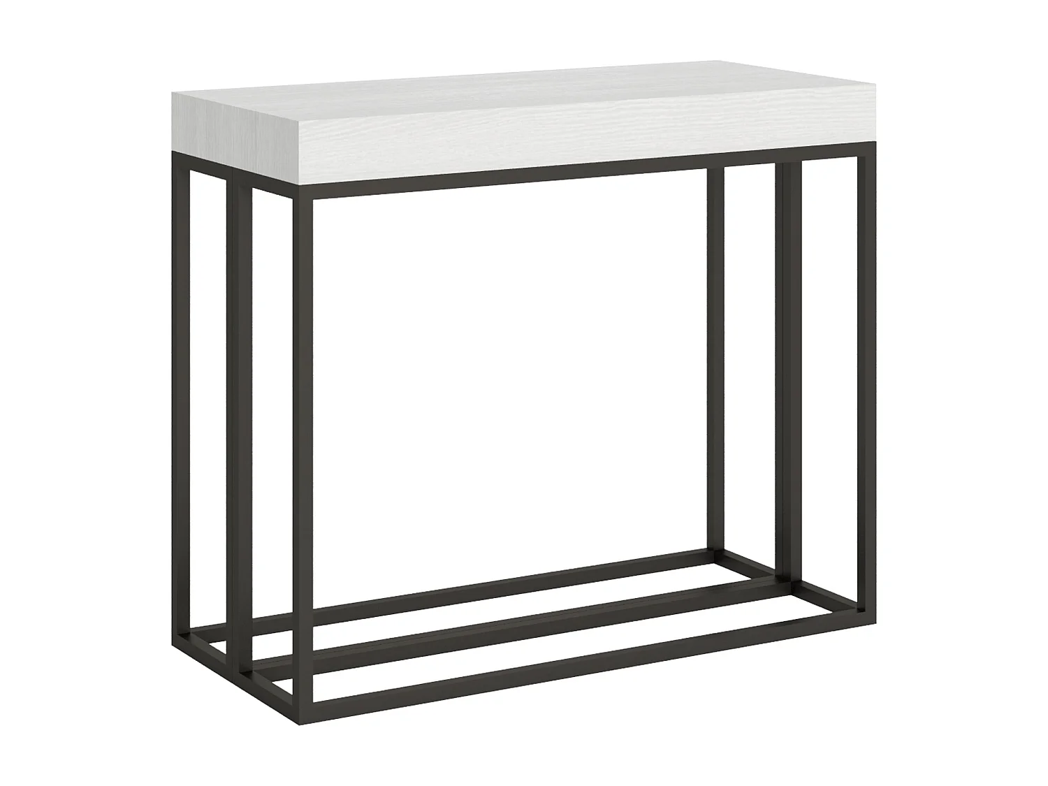 Konsola rozkładana 90x40/300 cm Struktura Premium Era Biały Jesion Antracyt 768819 - obrazek 1