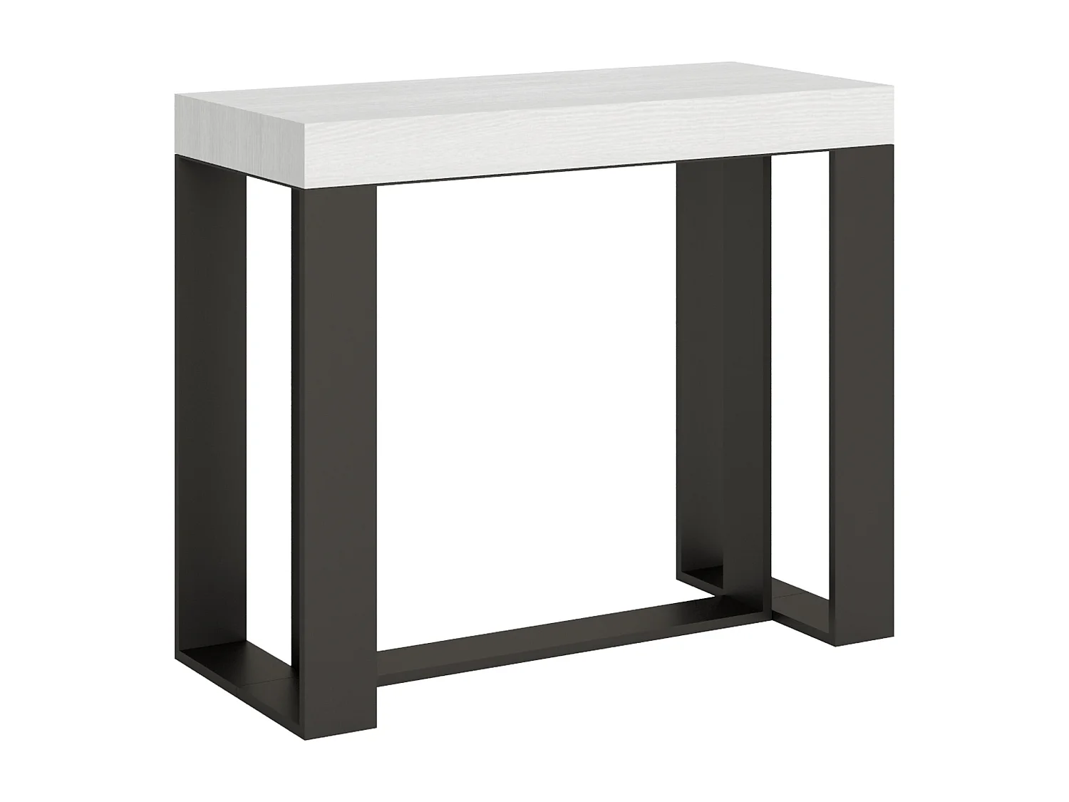Konsola rozkładana 90x40/196 cm Futura Small Premium White Ash Antracyt struktura 768787 - obrazek 1