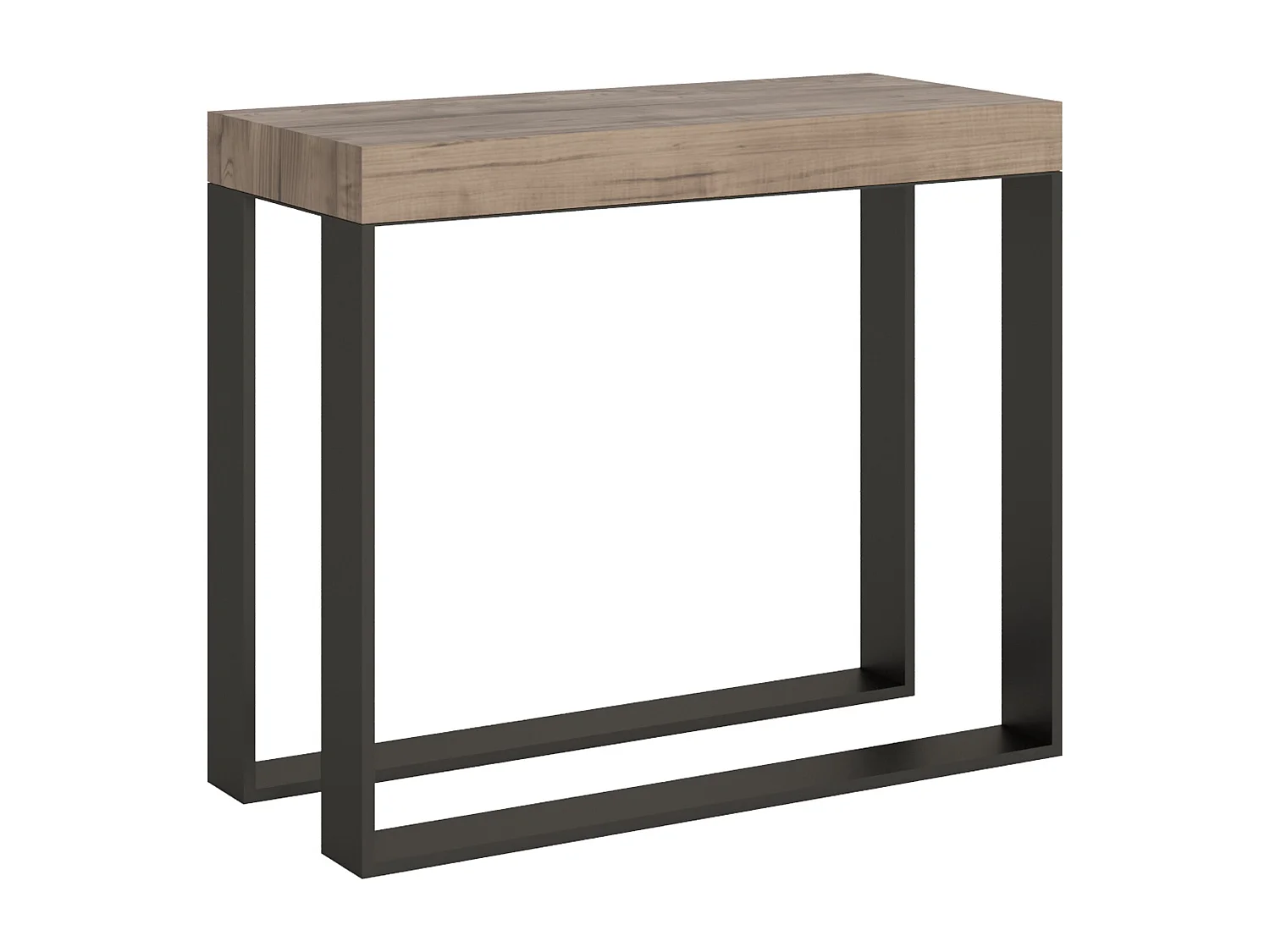 Konsola rozkładana 90x40/196 cm Elettra Mały Dąb Premium Natura Struktura Antracyt 768811 - obrazek 1