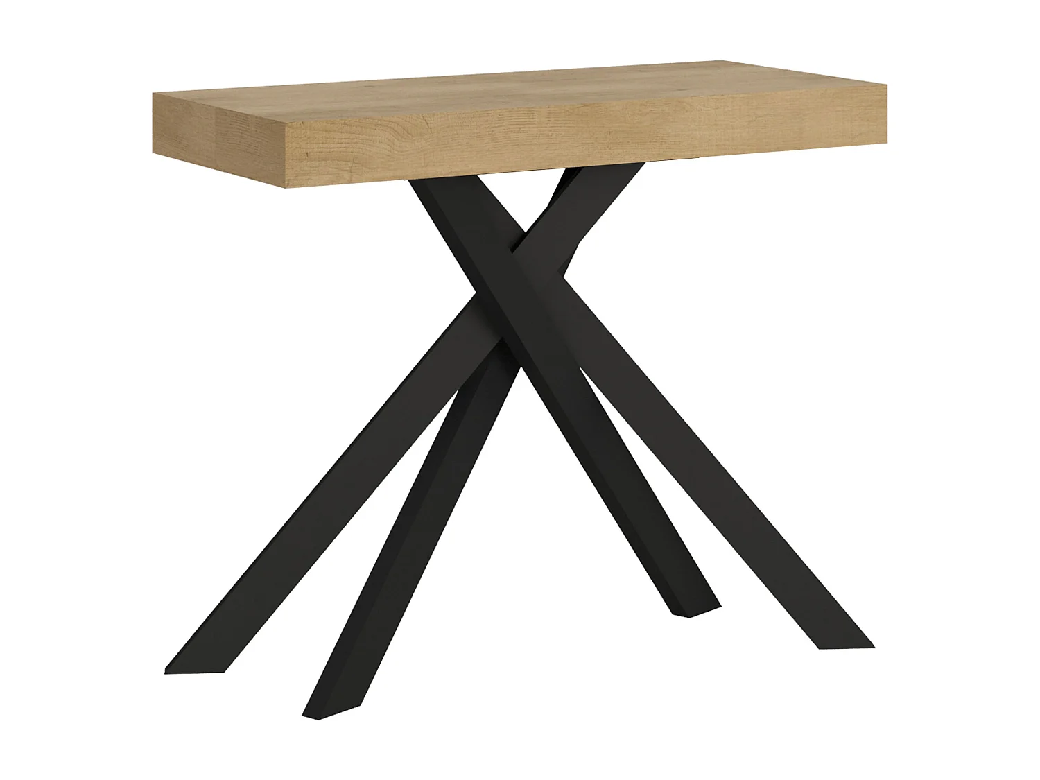 Konsola rozkładana 90x40/196 cm Krack Small dąb naturalny nogi w kolorze antracytu 3220600 - obrazek 1
