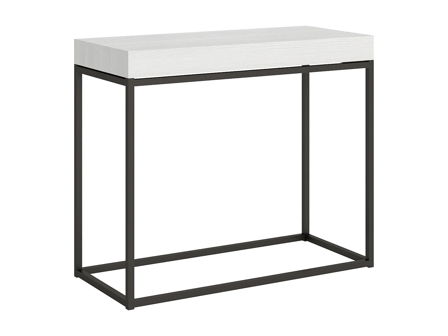 Konsola rozkładana 90x40/196 cm Nordica Small Premium White Ash Antracyt struktura 768991 - obrazek 1