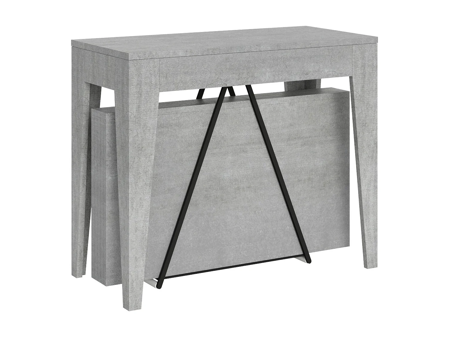 Konsola rozkładana 90x42/198 cm Zima Small cementu 3633921 - obrazek 1
