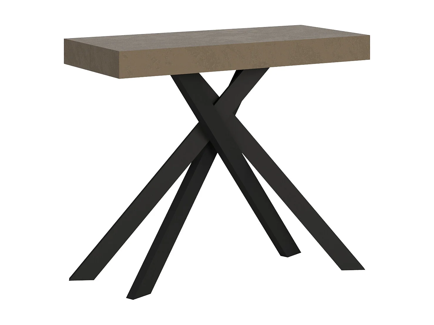 Konsola rozkładana 90x40/196 cm Krack Small szaro-beżowy nogi w kolorze antracytu 3633927 - obrazek 1
