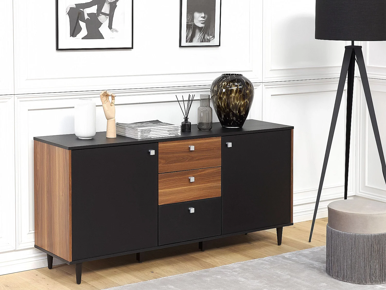 Szafka 2-drzwiowa KURO Czarny 159465