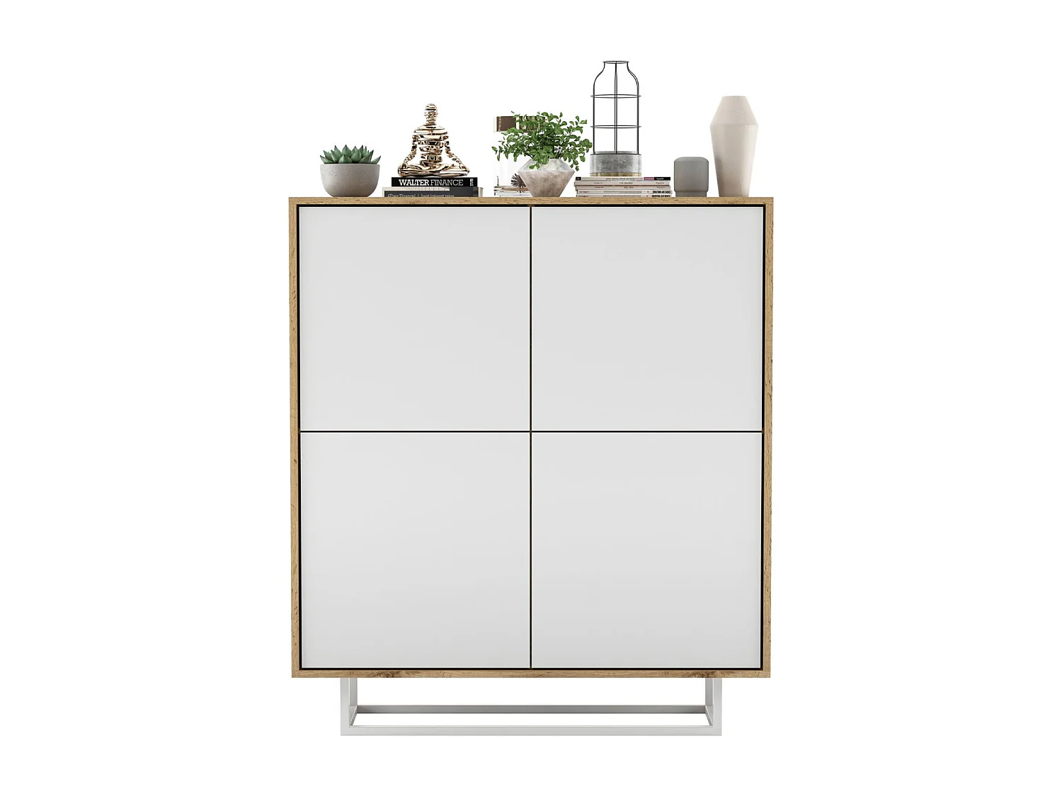 Komoda NILA 4D 113 dąb wotan/biała mat 3769141 - obrazek 1