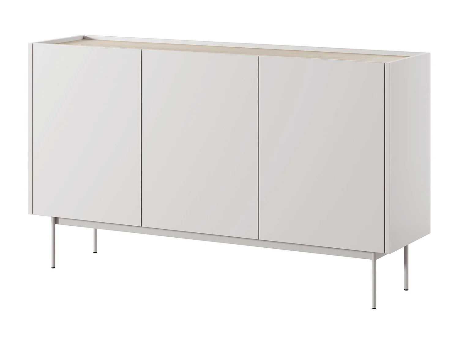 Komoda 3 drzwi Laris na nóżkach – komoda 145 cm, nowoczesna, kaszmir 4996426
