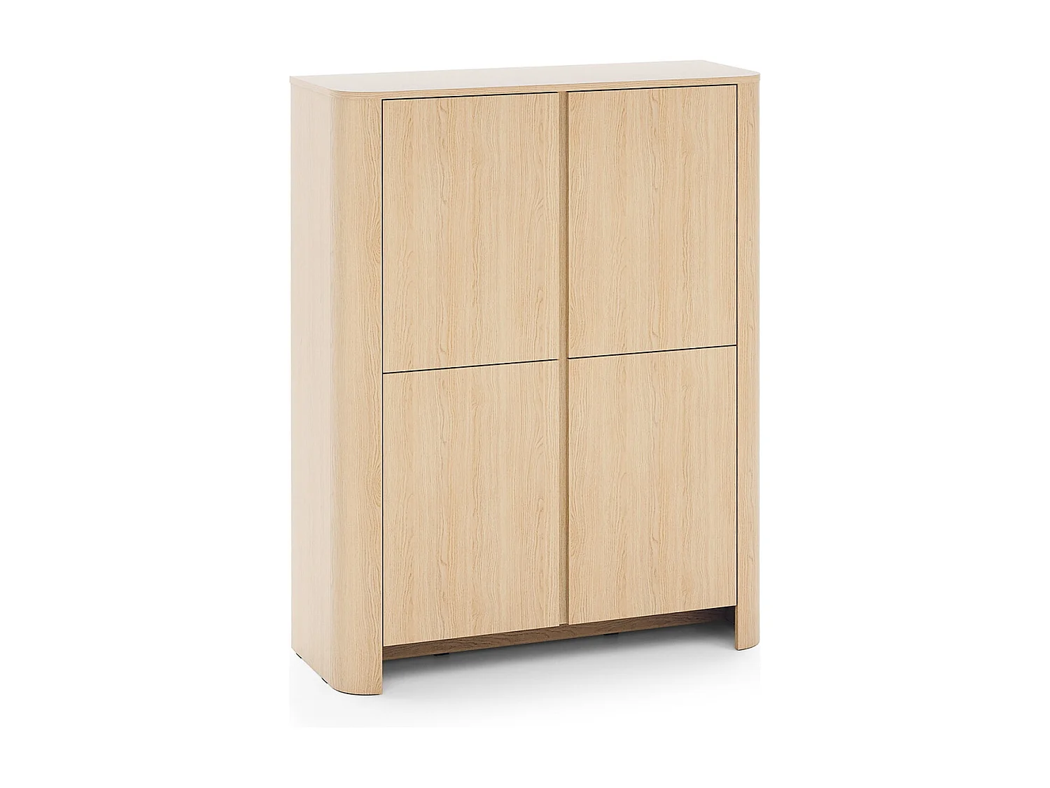Komoda wysoka 130 cm Mezzano, czterodrzwiowa, do salonu - komoda drewniana, Dąb Vicenza 4996462 - obrazek 1