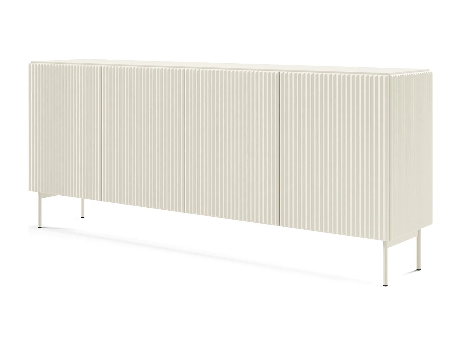 Komoda 195 cm Galiano – 4 drzwi, wysokie nóżki – kaszmirowa komoda do salonu 4996474