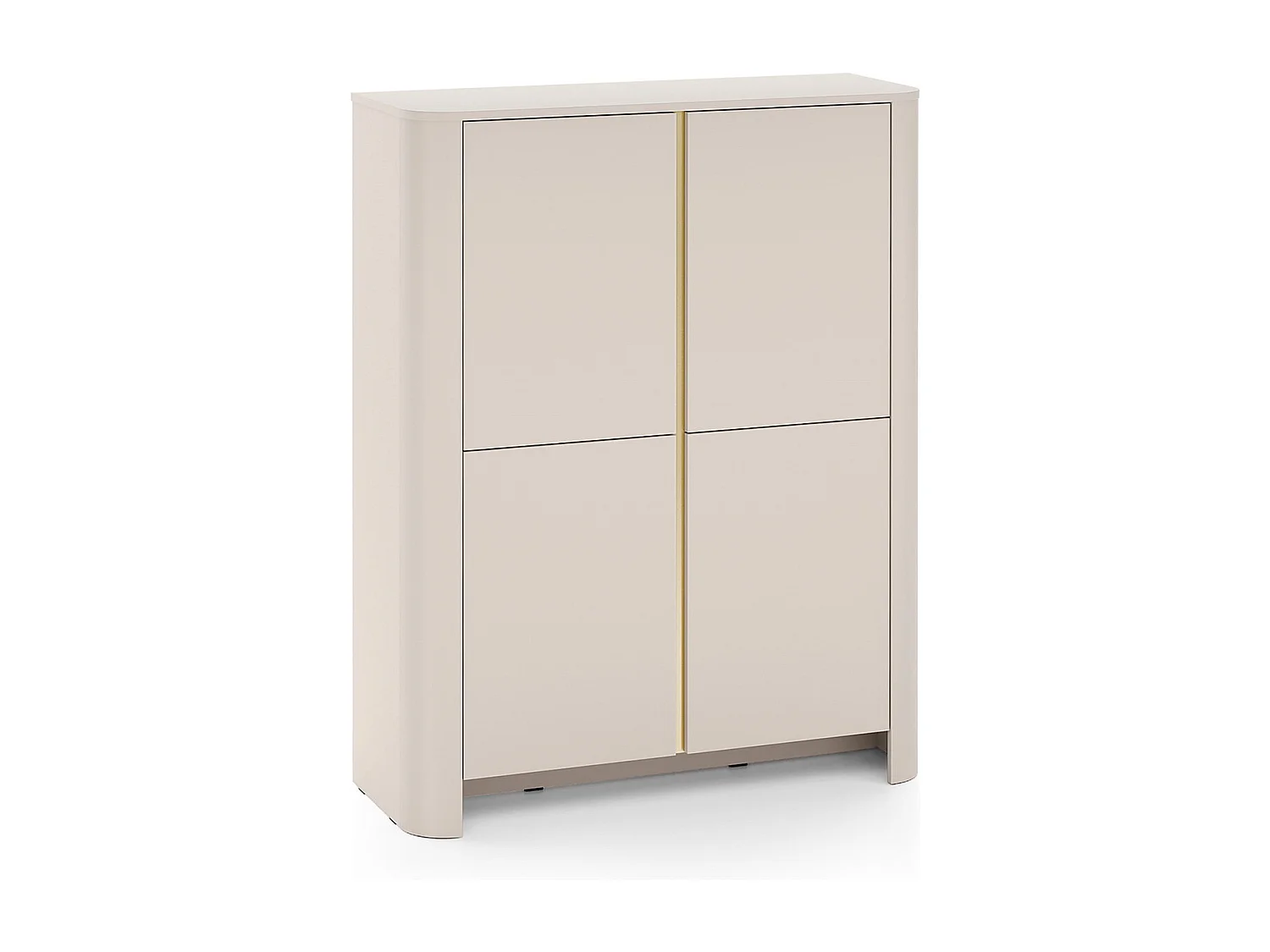 Komoda wysoka 130 cm Mezzano, czterodrzwiowa, do salonu - komoda kaszmirowa 4996479 - obrazek 1
