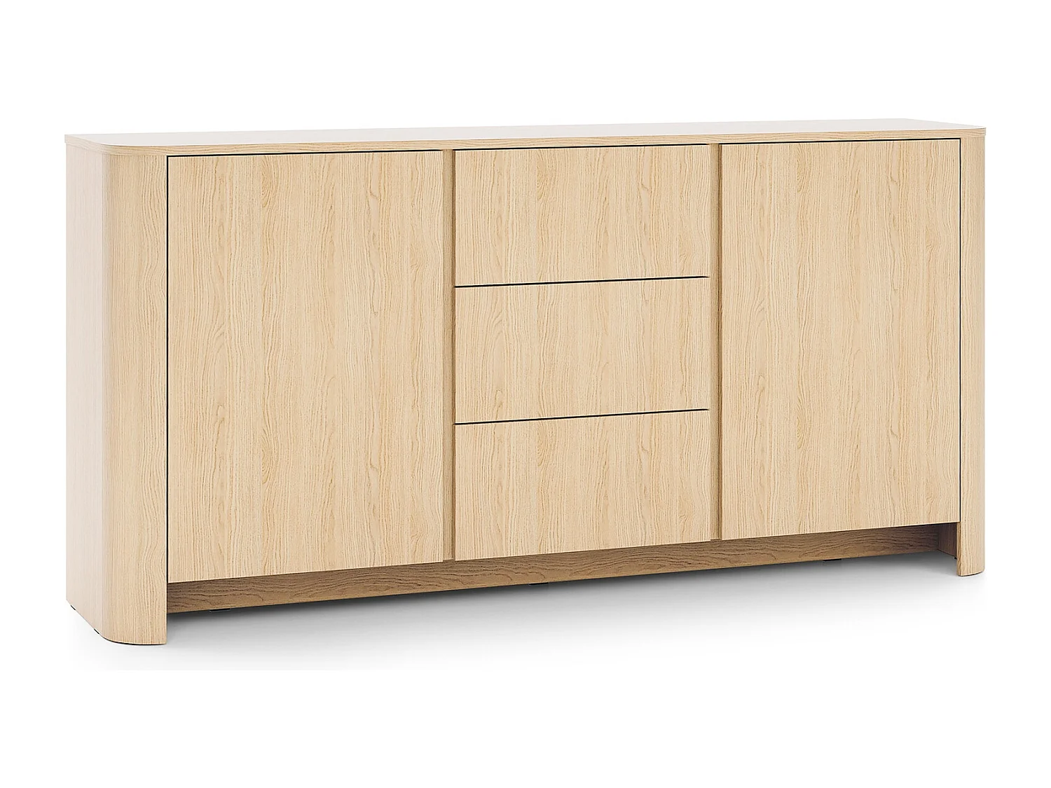 Komoda 170 cm do salonu Mezzano, komoda z szufladami, dwudrzwiowa, drewniana – Dąb Vicenza 4996480
