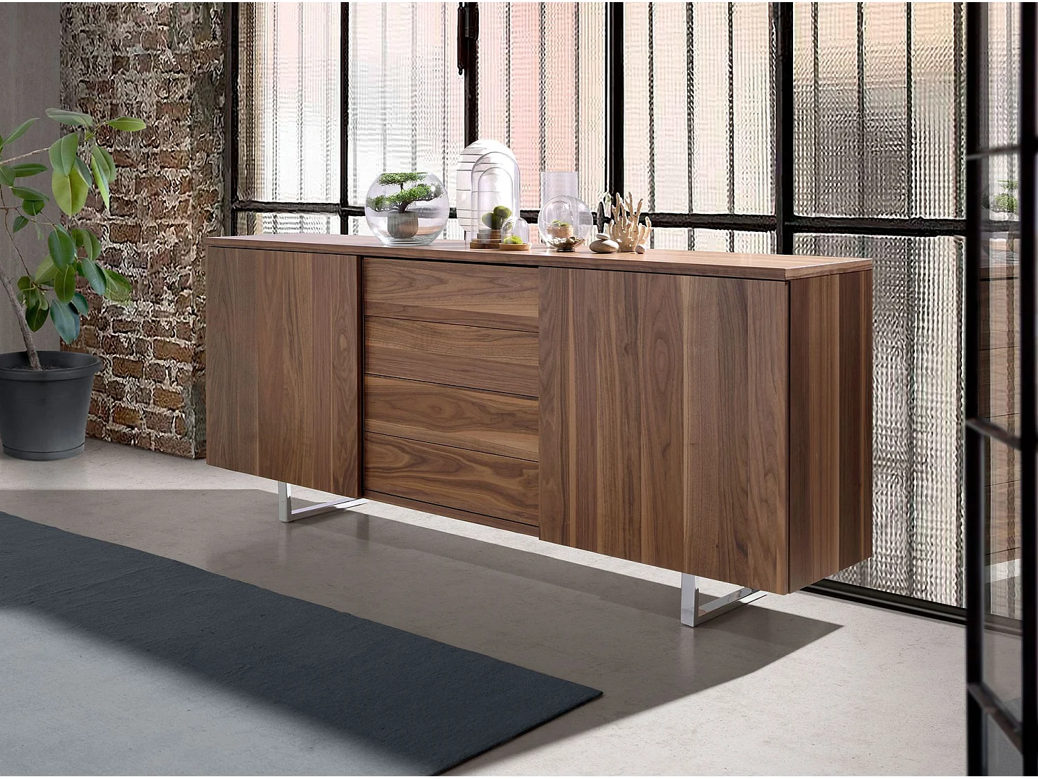 Kredens orzech i chromowana stal 3056 ANGEL CERDA 240881 - obrazek 1