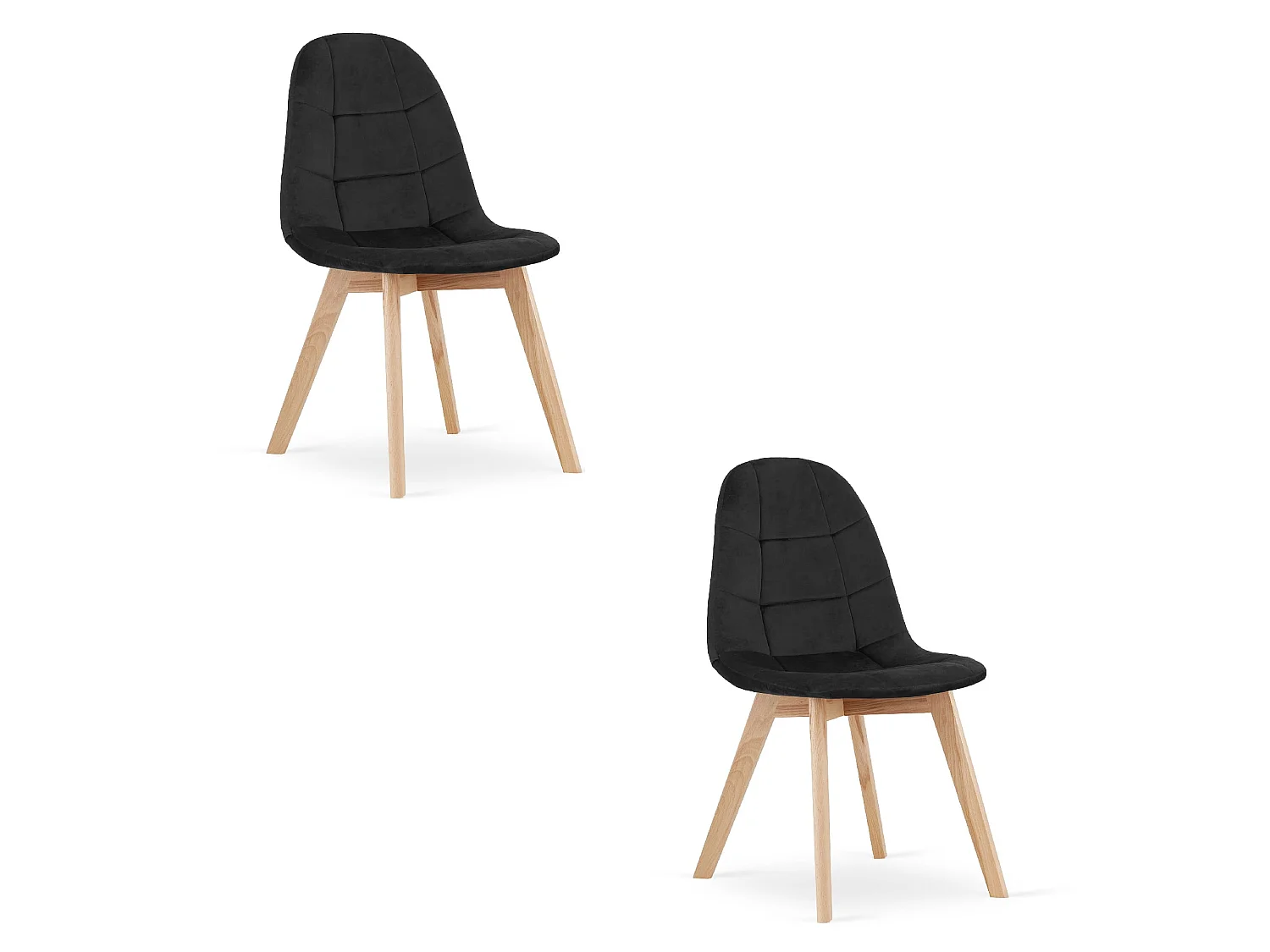 Krzesła ergonomiczne Valora NUUC CHAIR z czarnego aksamitu do salonu x2 4795359