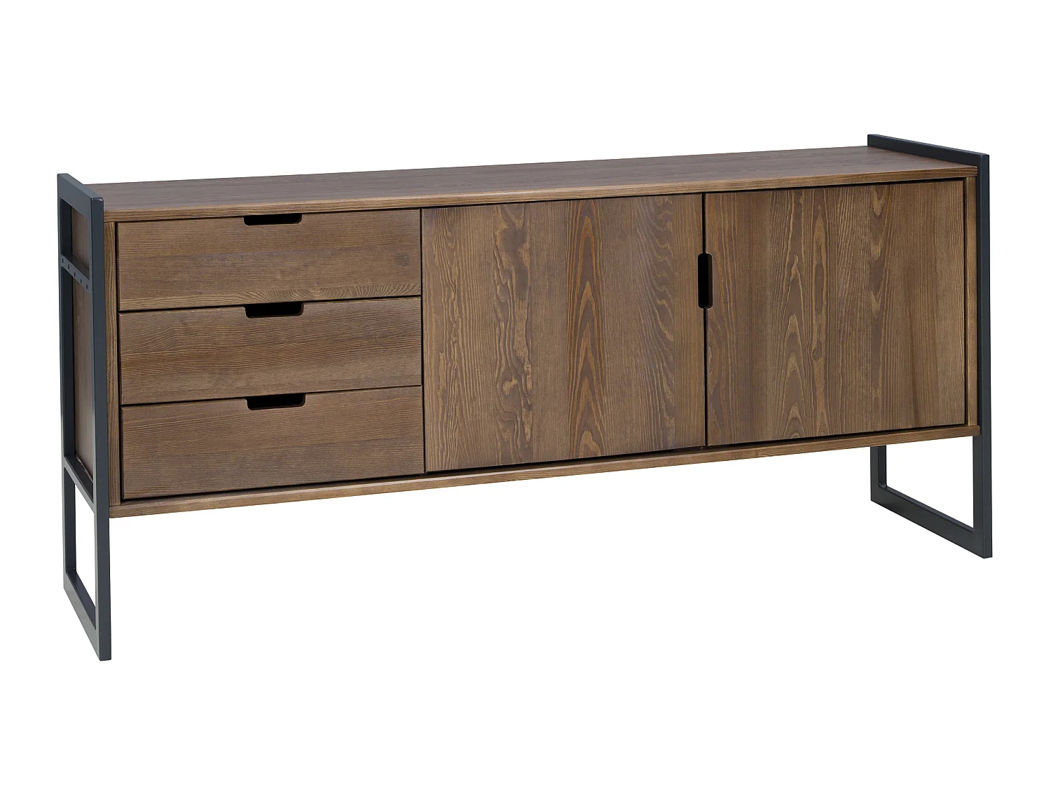 Komoda z drewna litego Loft wood 164 cm, kolor brązowy 4294388 - obrazek 1