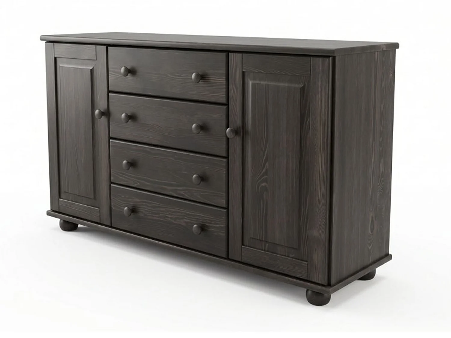 Komoda z drewna litego 138 cm Roxana Classic, kolor orzech 4294384 - obrazek 1