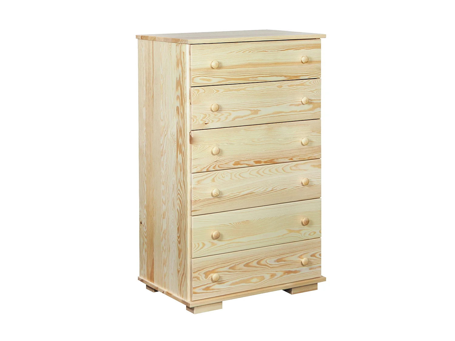 Komoda z drewna litego 75 cm Modern 4 szuflady, sosnowa 4294392 - obrazek 1