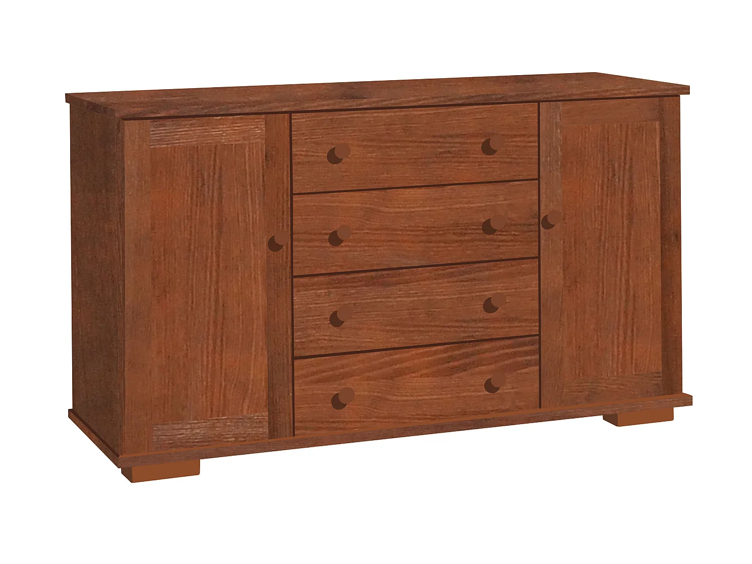 Komoda 137 cm Modern II drewniana, kolor kasztan 4431154
