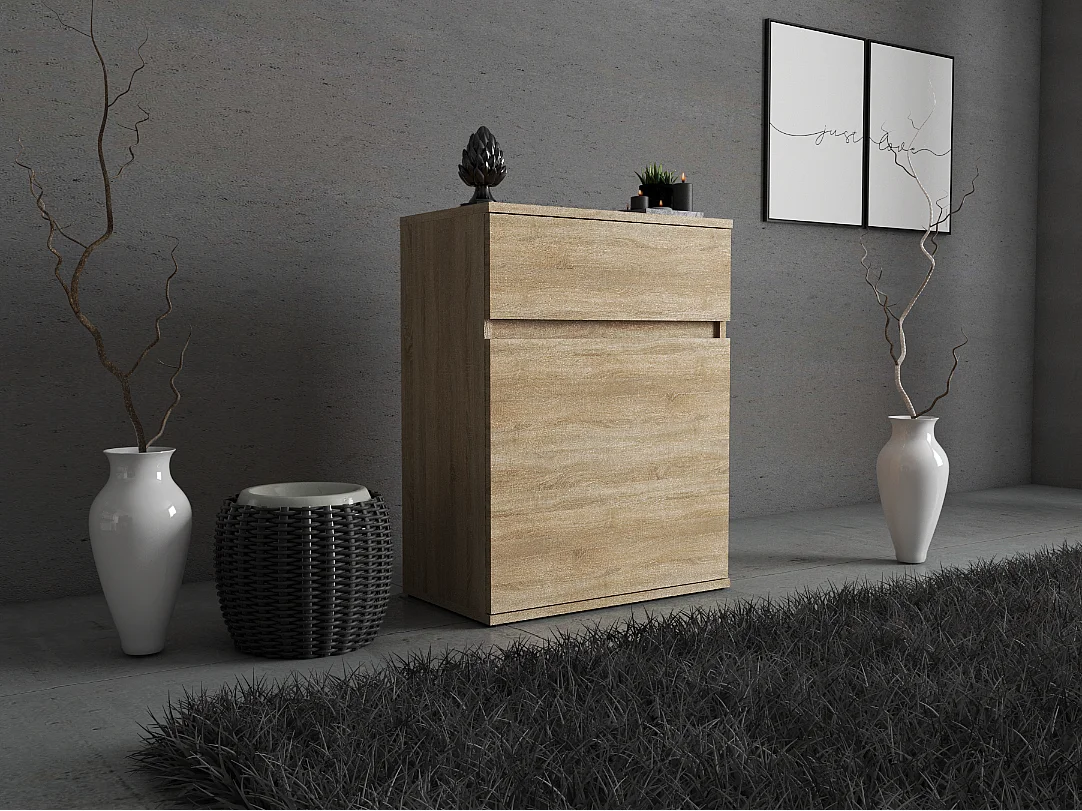 Komoda z 1 Szufladą Stiv-Meble Dąb Sonoma Szafka 60x35x78 cm 1szt. 4144135 - obrazek 1