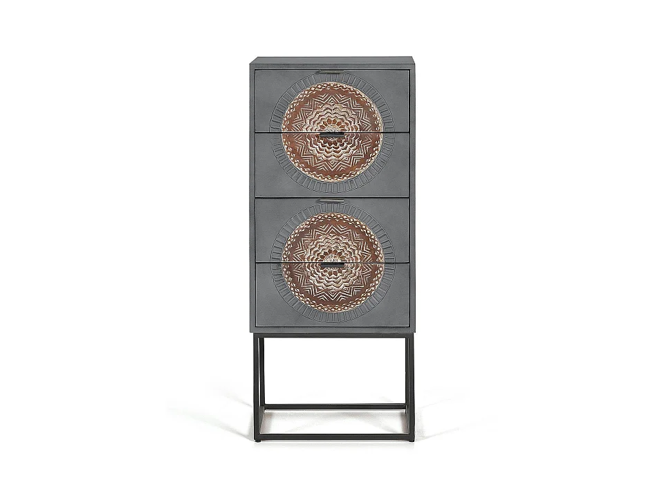 Komoda z drewna mango 45 cm, styl nowoczesny, etniczny i industrialny - 105x45x35 2732955 - obrazek 1