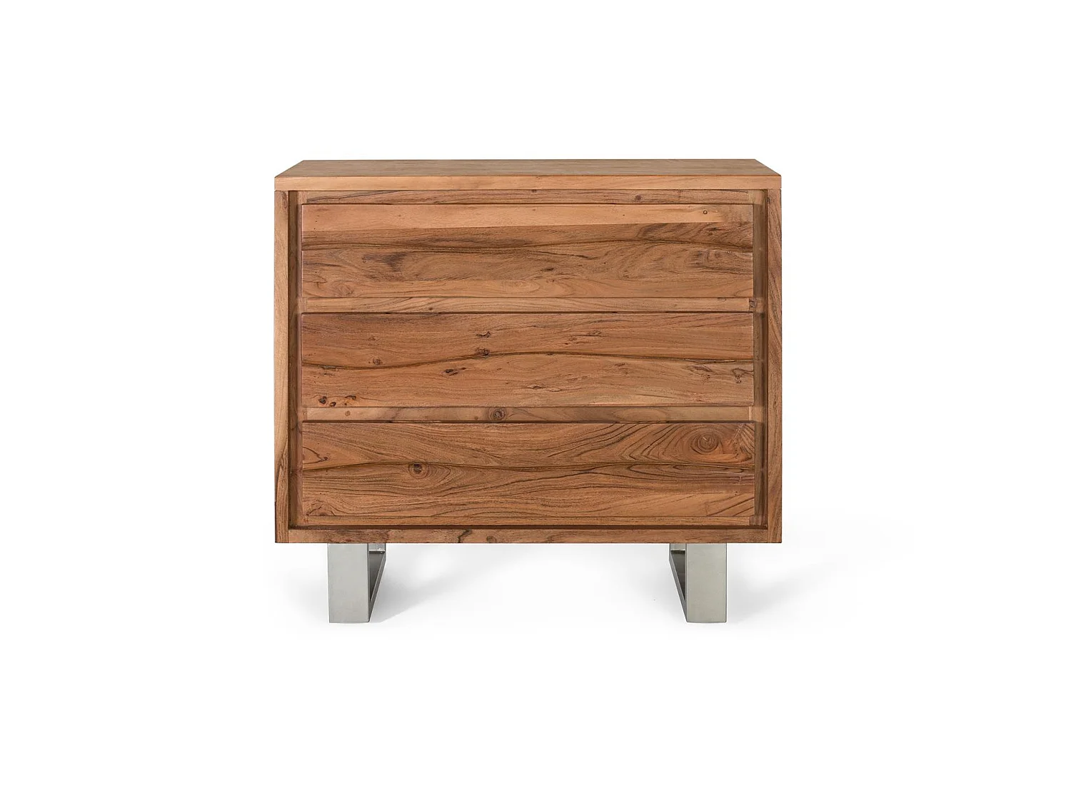 Komoda z drewna akacjowego 91 cm, styl nowoczesny, rustykalny - 81x91x40 2732951 - obrazek 1