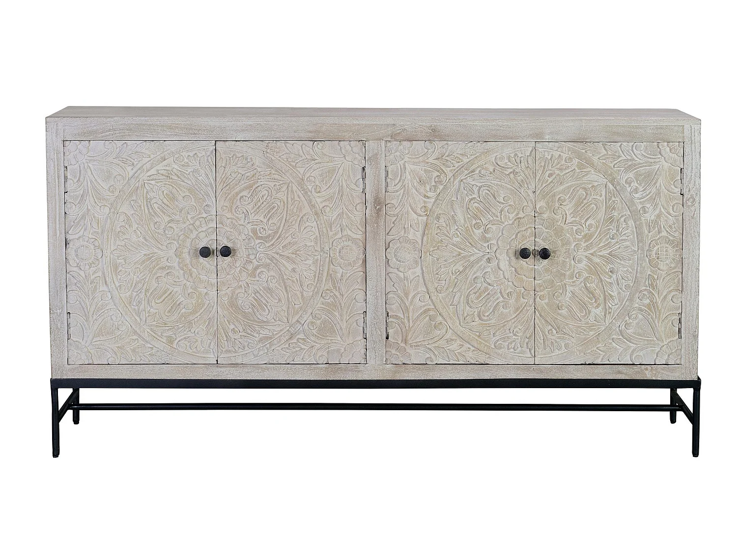Nowoczesna komoda w stylu śródziemnomorskim z drewna mango – 90x170x39 3003608