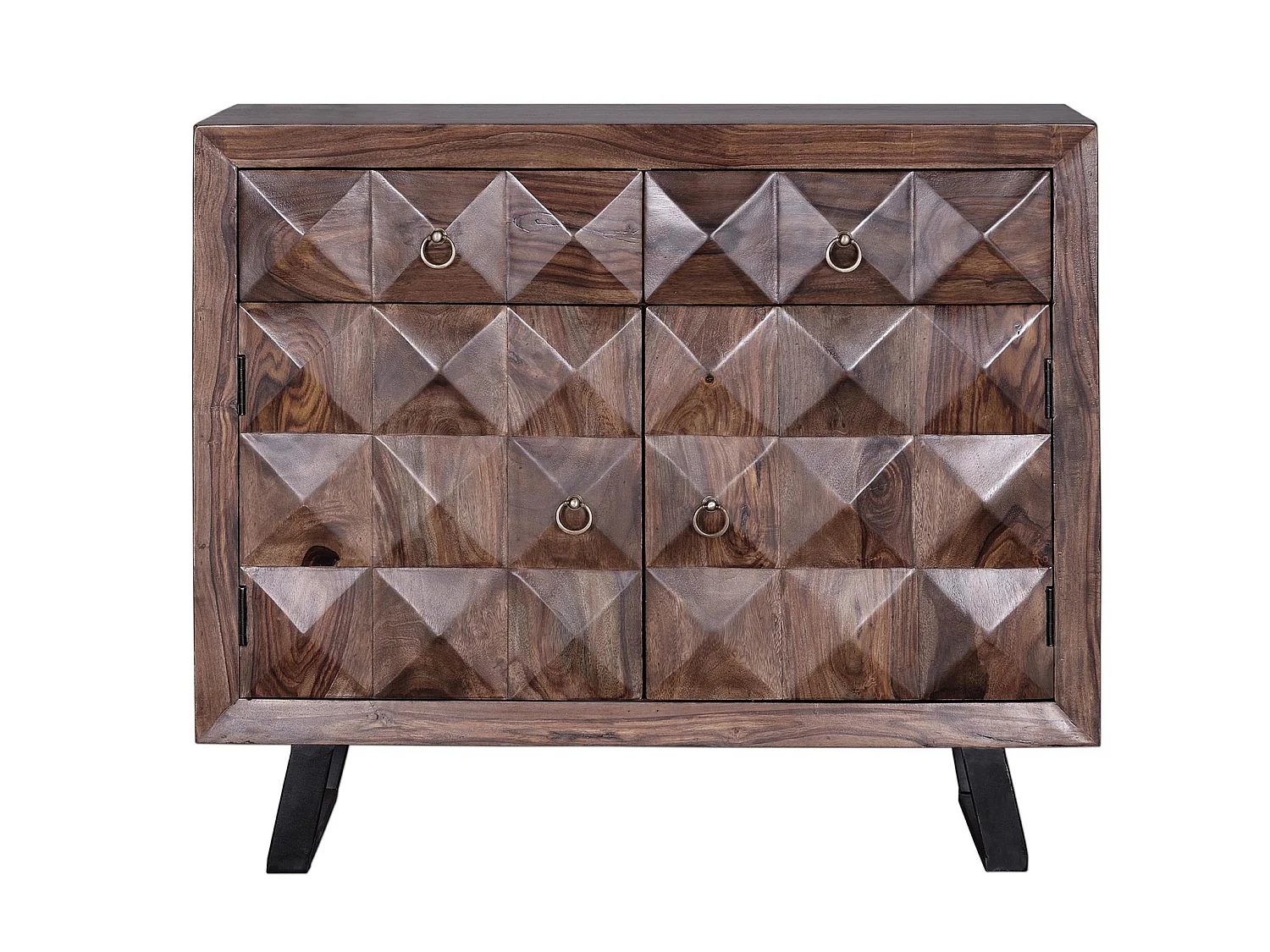 Komoda z palisandru 100 cm, styl nowoczesny, industrialny - 87x100x40 3003636 - obrazek 1
