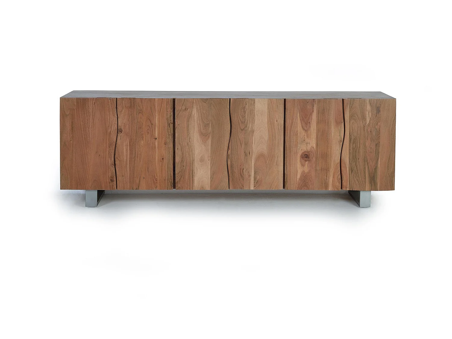Nowoczesna, rustykalna komoda z drewna akacjowego – 74x220x45 2732705