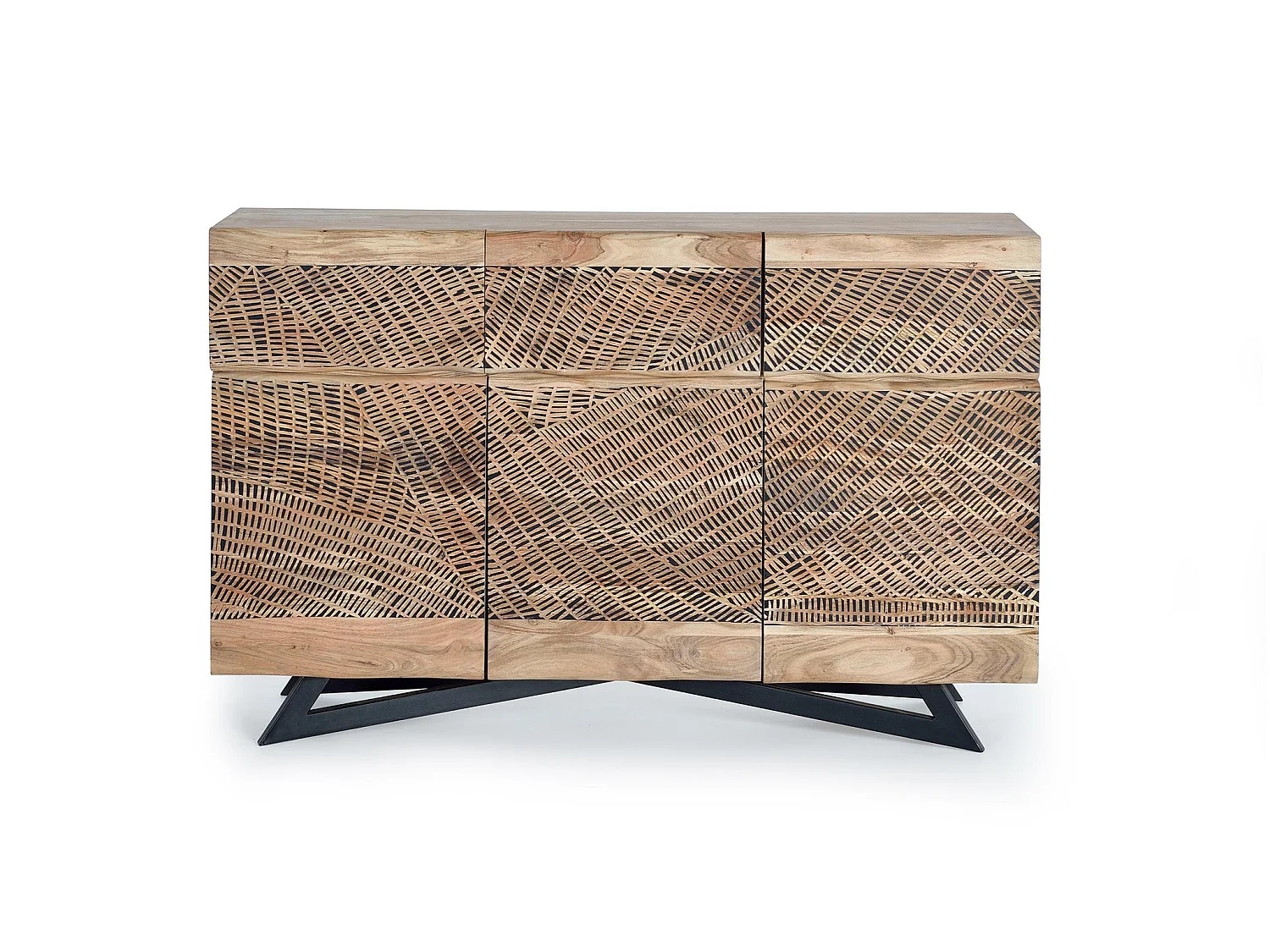 Nowoczesna, rustykalna komoda z drewna akacjowego – 90x140x40 573309