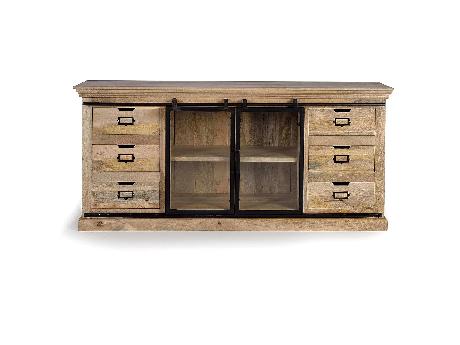 Nowoczesna komoda w stylu industrialnym z drewna mango – 86x180x45 573313