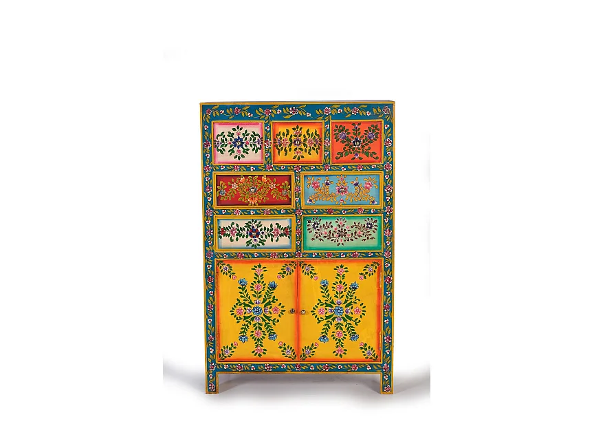 Komoda z drewna mango 80 cm, styl etniczny - 122x80x40 3003728 - obrazek 1