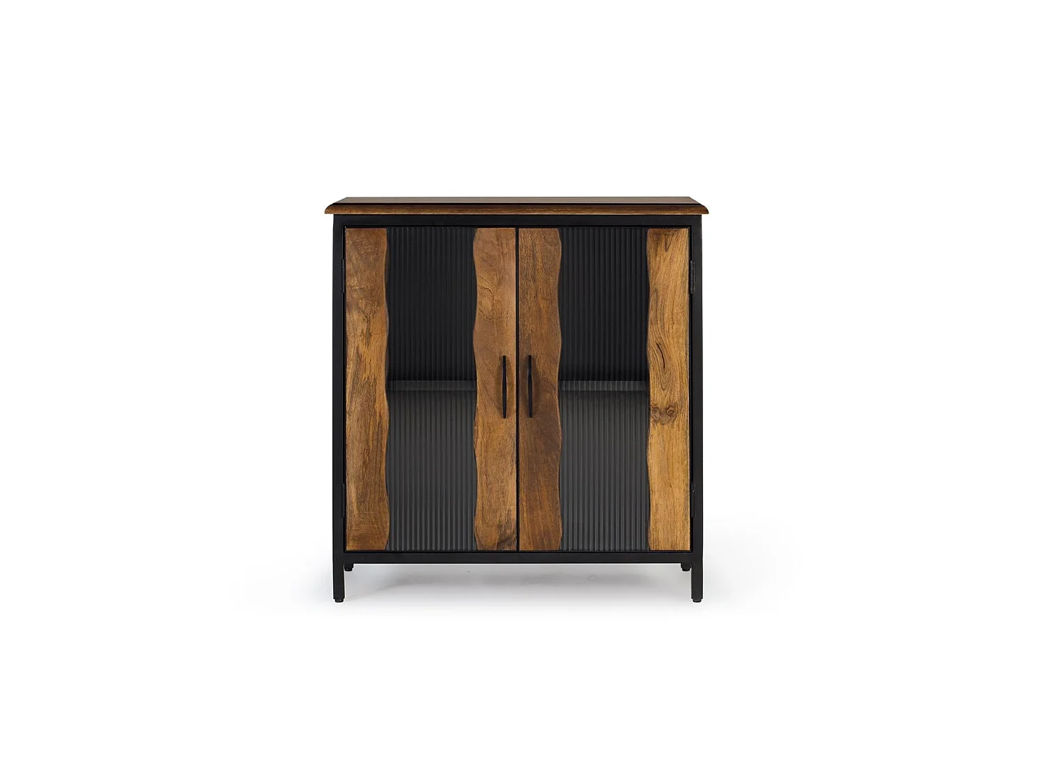 Komoda z drewna mango w stylu industrialnym - 90x87x37 2732779 - obrazek 1