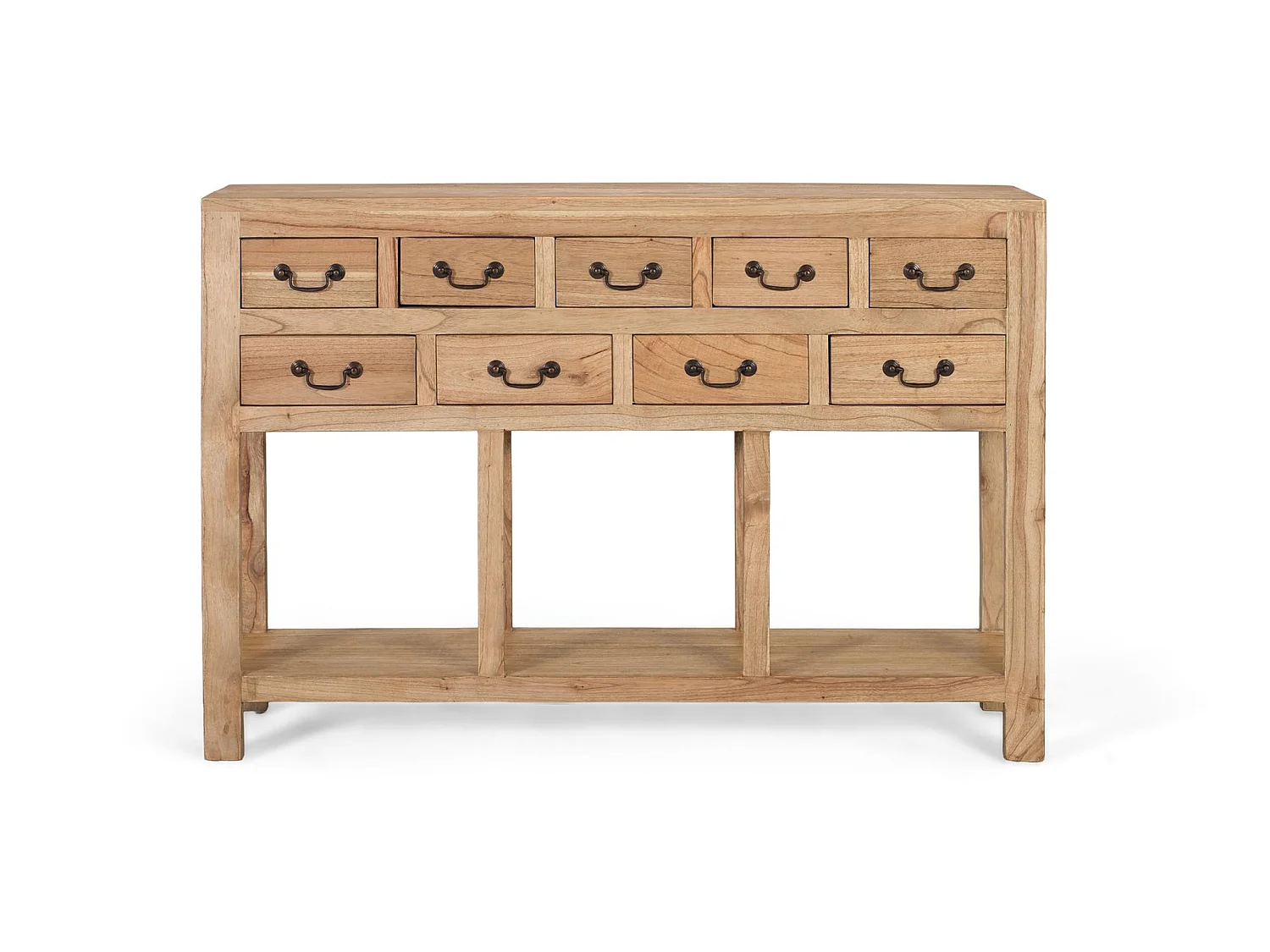 Drewniany stolik konsolowy 120 cm w nowoczesnym stylu rustykalnym – 80x120x30 4725508