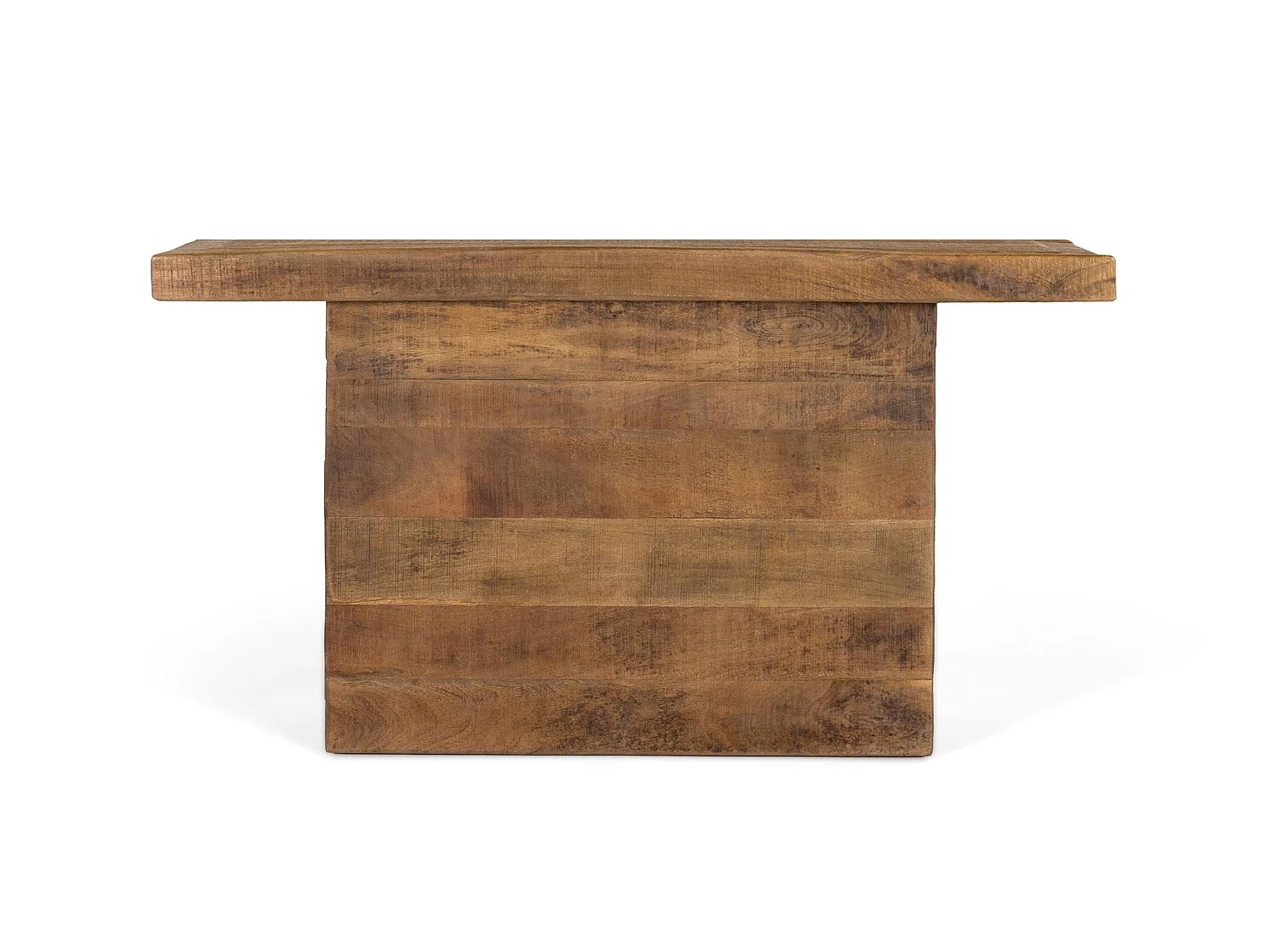 Konsola z drewna mango 140 cm, styl nowoczesny rustykalny – 75x140x40 4533358