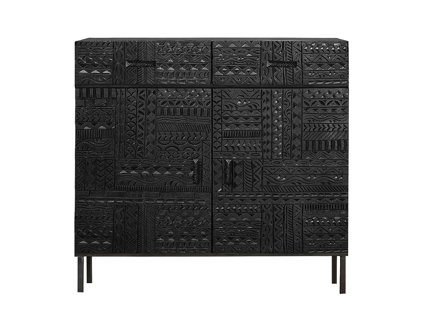 Komoda z drewna mango 100 cm w stylu etnicznym – 77x100x40 2732787