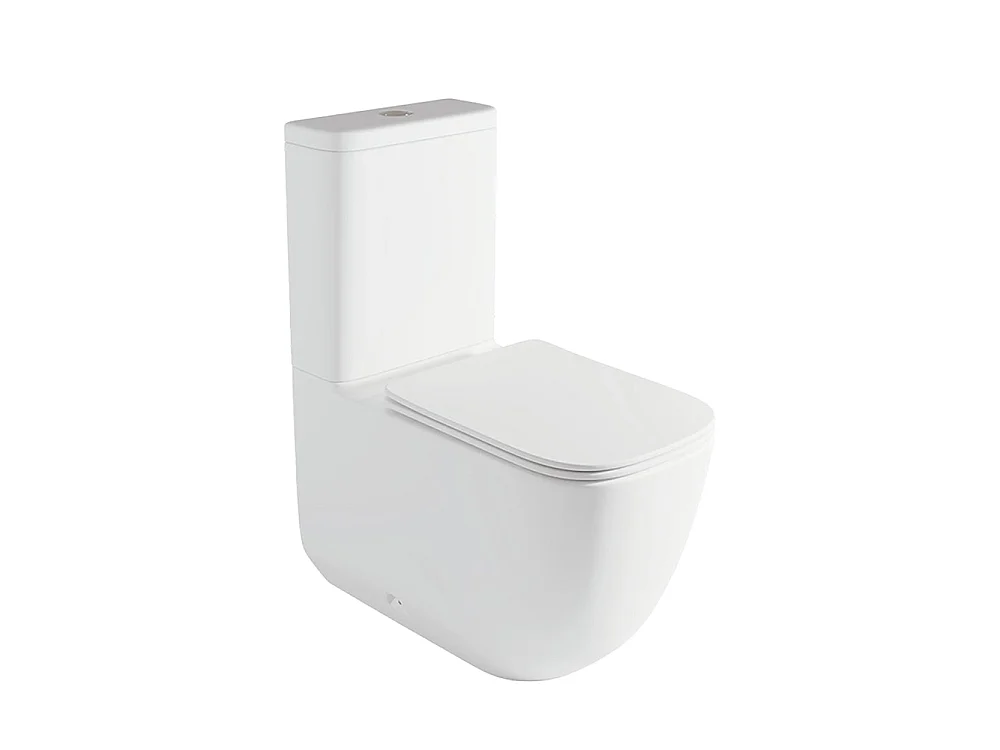 Kompletna Miska WC Przyścienna Whirlflush | Ultracienka Deska Duroplast Soft Close z Systemem Szybkiego Wypinania | Biały Matowy 5038807 - obrazek 1