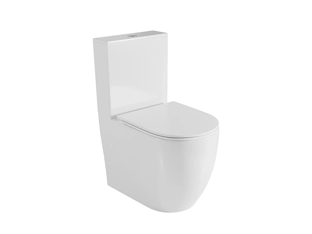 Kompletna Miska WC Przyścienna | Ultracienka Deska Duroplast Soft Close | Zbiornik w Komplecie | Biały Połysk 5038810