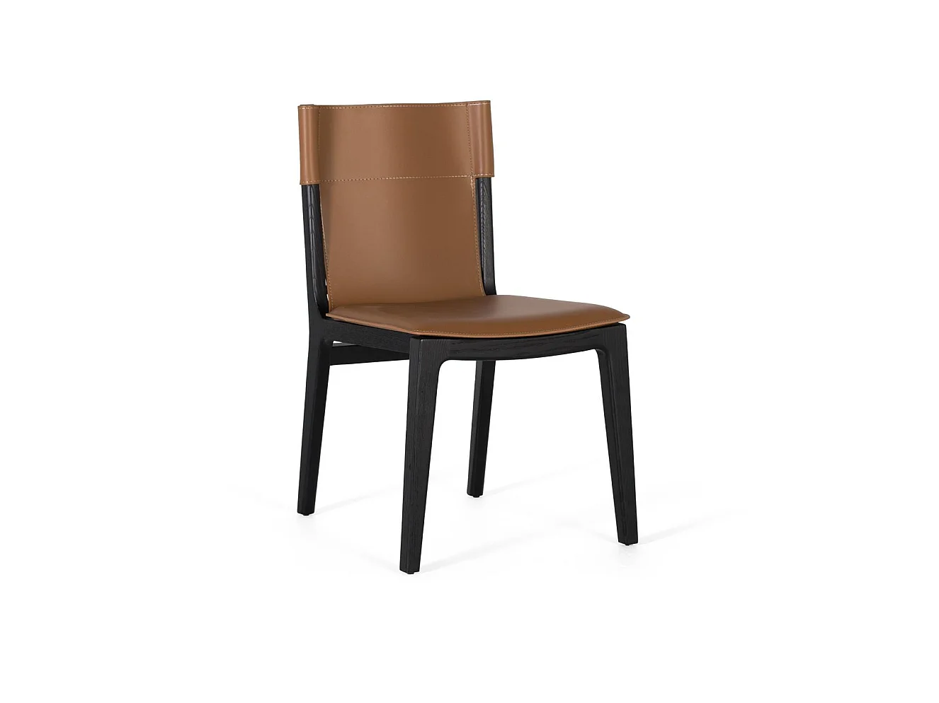 Krzesło ze sztucznej skóry 82 cm, styl nowoczesny, współczesny - 82x46x55 3510696 - obrazek 1