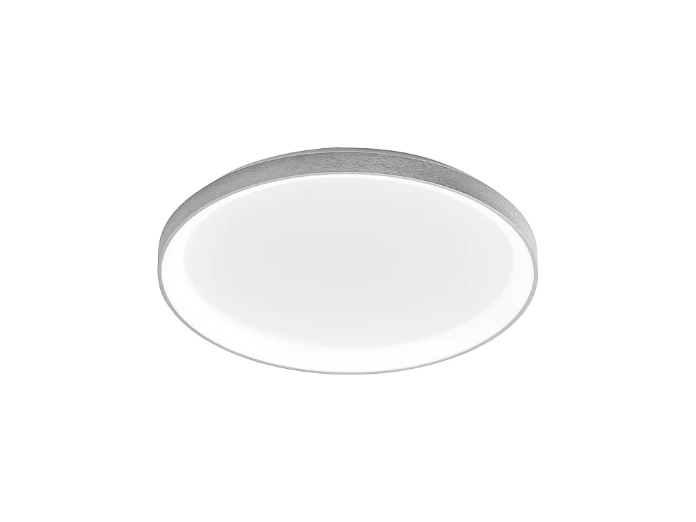 Krizia - Nowoczesna ściemnialna lampa sufitowa LED 38W - 3300lm, ciepłe światło 3000K, dyfuzor opalowy, białe satynowe aluminium, średnica 38 cm, IP20 4120622 - obrazek 1