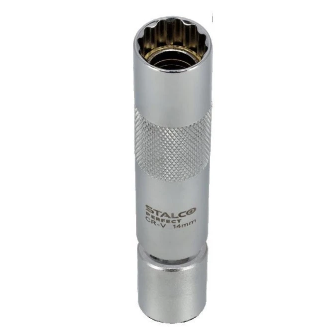 Nasadka do świec dwunastokątna magnetyczna z przegubem 3/8” 14mm CrV STALCO PERFECT S‑85567 - obrazek 1