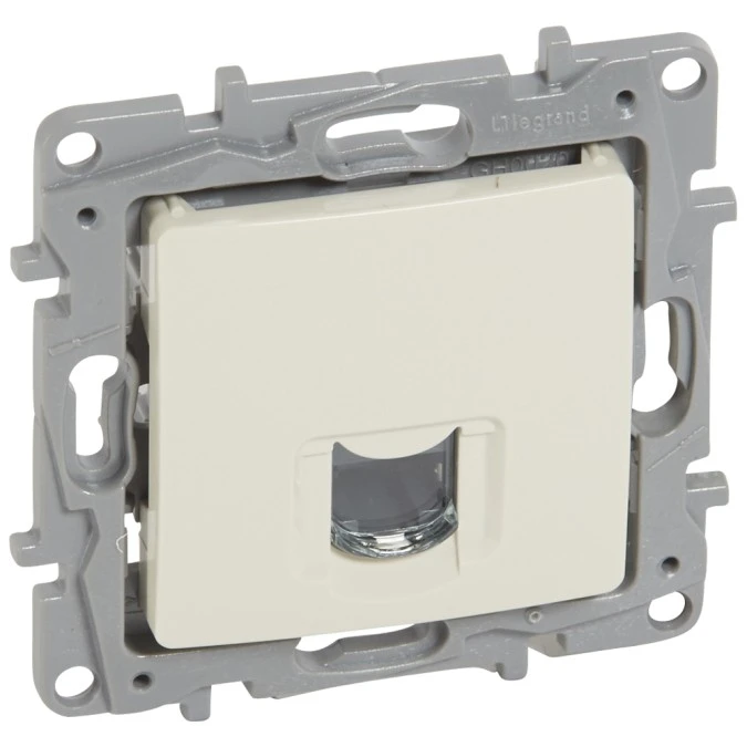 NILOE Gniazdo pojedyncze RJ45 kat. 6 FTP kremowe 664877 - obrazek 1