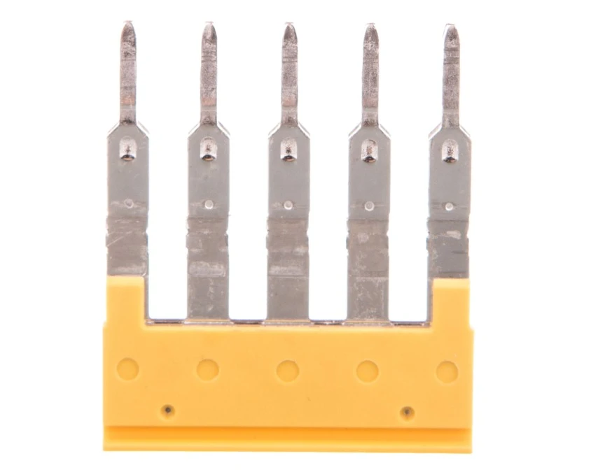 Mostek poprzeczny 5‑torowy, raster 5,1mm żółty ZQV 2.5/5 1608890000 - obrazek 1