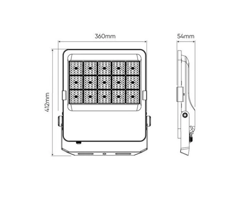 Naświetlacz projektor LED na boisko orlik Floodlight 200W 4000K 140lm/W 28000lm Asymetria T2 5 lat gwar. - obrazek 2