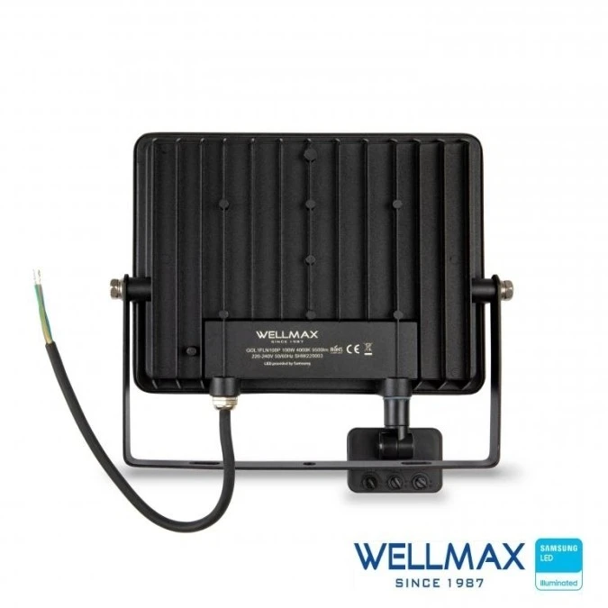Naświetlacz LED 100W 95lm/W 9500lm IP54 Neutralna 4000K z czujnikiem ruchu SAMSUNG / GOL1FLN100P - obrazek 3