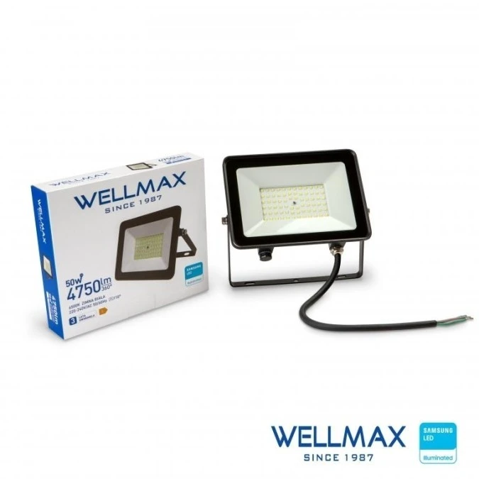 Naświetlacz LED 50W 95lm/W 4750lm IP65 Zimna 6500K SAMSUNG / GOL1FLZ050 - obrazek 2