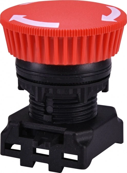 Napęd z guzikiem grzybkowym, 40 mm, odryglowanie przez obrót w prawo, Czerwony EGM‑T‑R 004771290 - obrazek 1