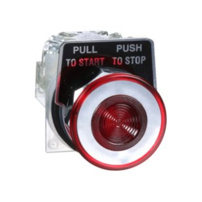 Napęd przycisku O 30 zat. awar. O 41mm‑ czerw.‑2 pozycje‑ push‑pull ‑1C/O 9001KR9RH13 - obrazek 1