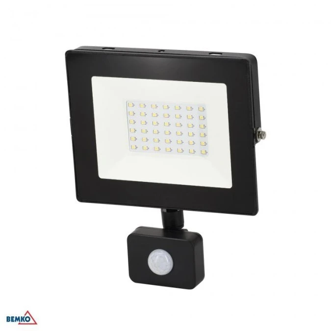 NAŚWIETLACZ LED SMD KASTEL 30W 6000K 2500LM IP65 CZARNY CZ. PIR - obrazek 1