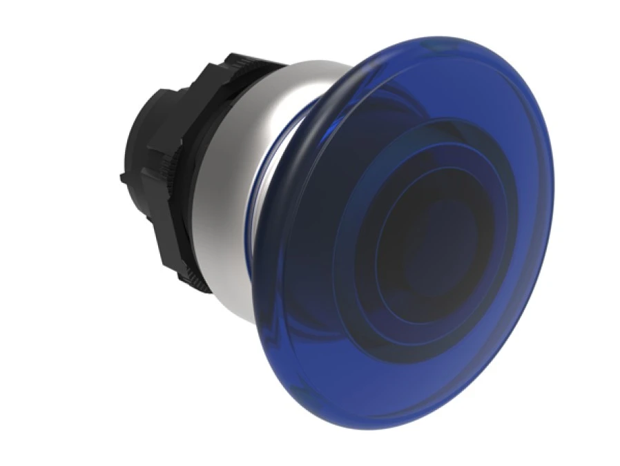 Napęd przycisku grzybkowego 40mm niebieski podświetlany z samopowrotem bez adaptera LPCBL6146 - obrazek 3