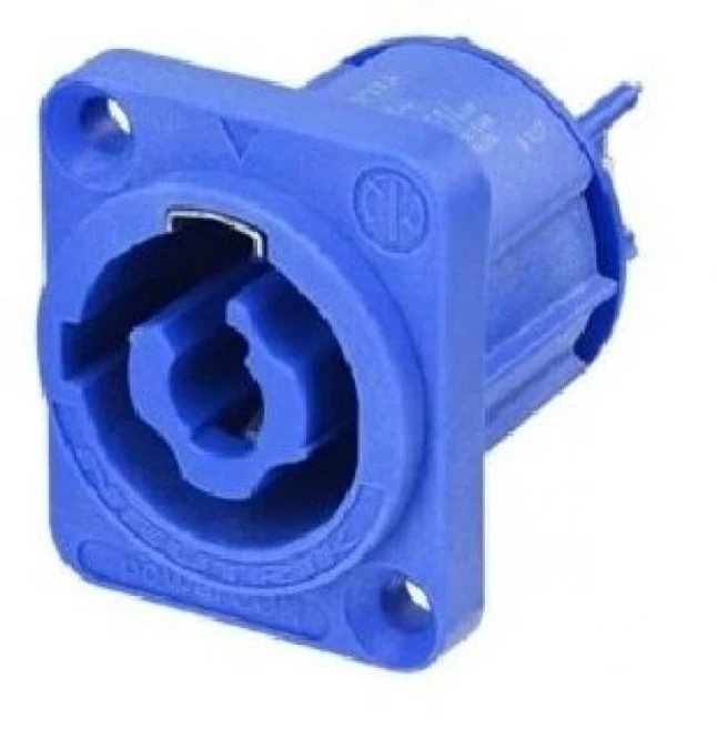 NEUTRIK Gniazdo tablicowe panelowe zasilające PowerCON 3‑pin (2+PE) 20A 250V niebieskie NAC3MPXXA - obrazek 1