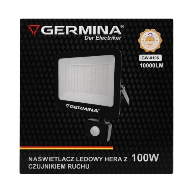 Naświetlacz ledowy Hera 100W z czujnikiem ruchu GW‑0106 - obrazek 2